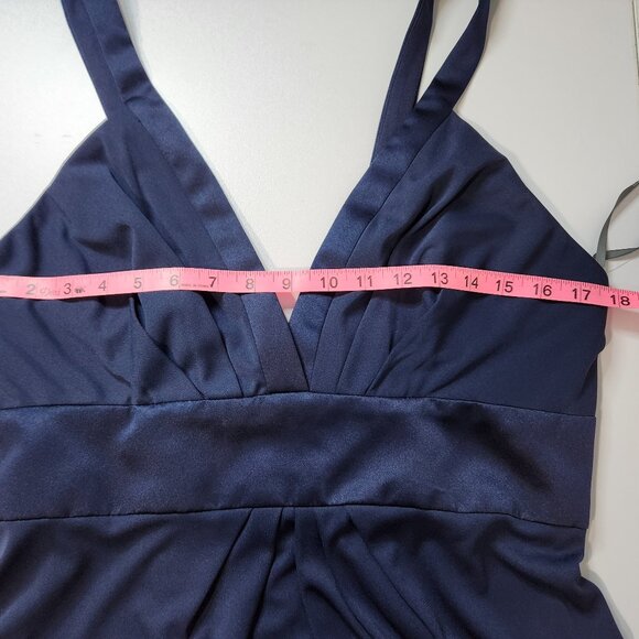 white by Vera Wang Navy Blue Formal Dress - Size 12 - Picture 9 of 13